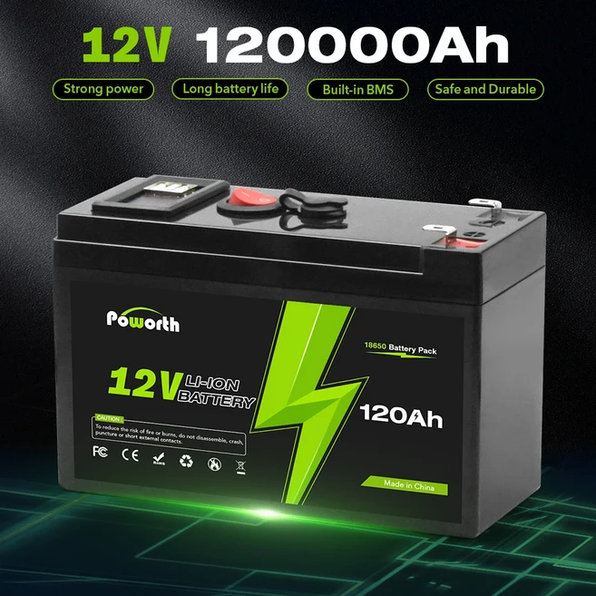 12V 리튬 배터리 150Ah LiFePO4 4000 딥 사이클 내장 BMS 10년 수명 UPS 카약 어군탐지기 태양광 패널