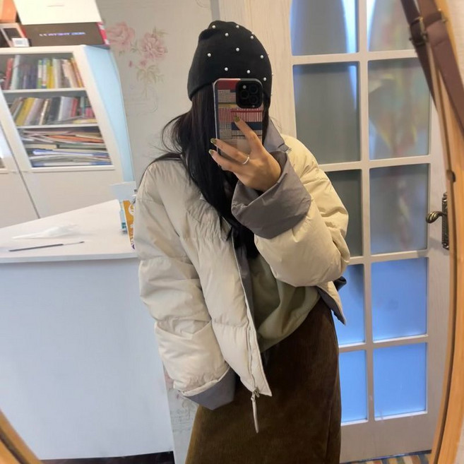羽絨棉服 麵包外套女 冬季厚外套 棉襖棉外套 大衣 小香風小個子短版外套慵懶風麵包服日系森林系學生加厚保暖棉