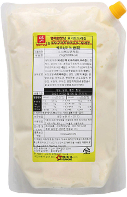 아워홈 행복한맛남 요거트드레싱, 2kg, 1개