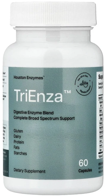 휴스톤엔자임스 TriEnza 소화 불내증용 효소 60 캡슐, 1개, 60정 - 쿠팡