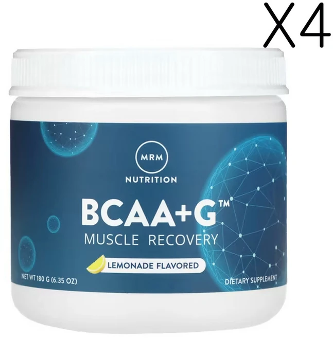 엠알엠 뉴트리션 BCAA+G 레모네이드 맛 0.396 파운드 180g, MRM 뉴트리션 Nutrition, BCAA+G, 레모, 4개 - 쿠팡