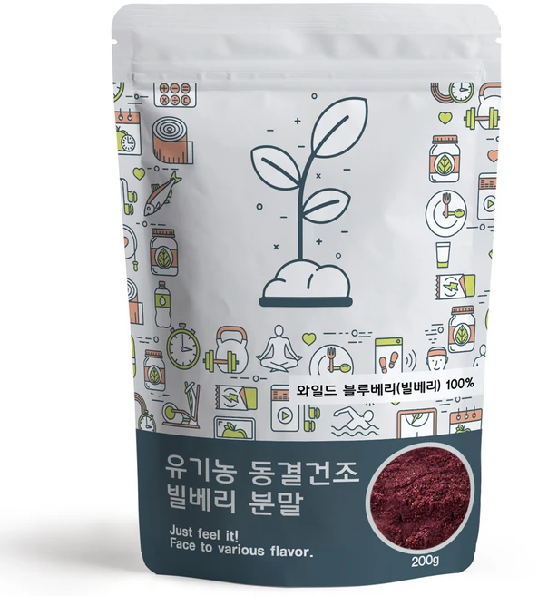 유기농 동결건조 빌베리 분말 가루, 200g, 1개 - 쿠팡