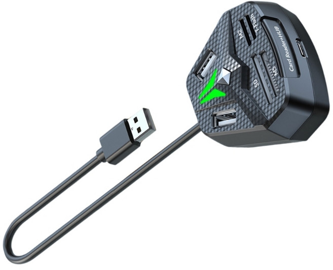 다기능 USB 2.0 도크는 키보드 마우스 및 디스플레이 연결과 호환되는 데이터 전송 및 전원 공급을 지원합니다, 2 USB, 1개, 사이즈 이미지 참고