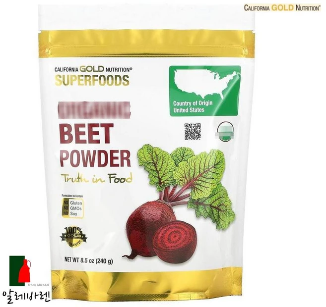 캘리포니아 골드 뉴트리션 비트뿌리 파우더 240g California Gold Nutrition Organic Beet Powder 8.5 oz, 1개 - 쿠팡