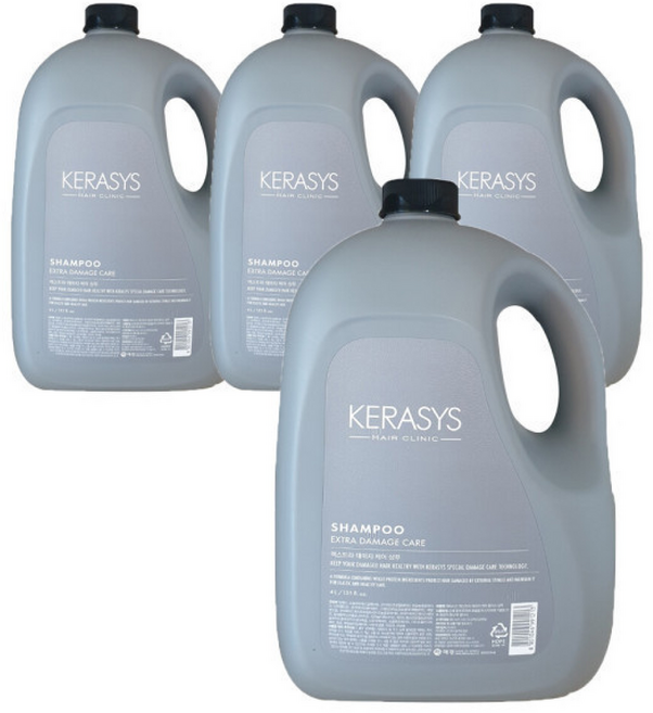 대용량 케라시스 엑스트라 데미지케어 샴푸 리필 업소용, 4개, 4L