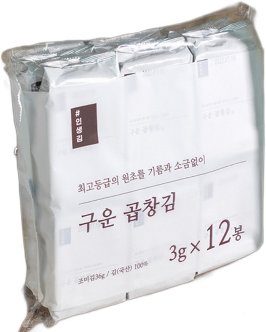 청산에 인생김 곱창도시락김 (), 3g, 48개