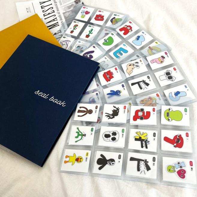 로앤제이 포켓몬 띠부띠부씰 북 앨범 띠부띠부씰북 띠부씰바인더 포켓몬빵스티커북 속지 opp, 200매, 1개