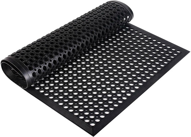 인퍼니처 미끄럼방지매트 고무매트 출입구매트 동전매트, 블랙, 1개