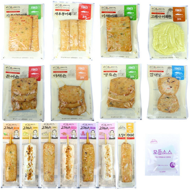 고래사 프리미엄어묵세트 15종22개(어묵14종+소스1종), 없음, 1개, 65g