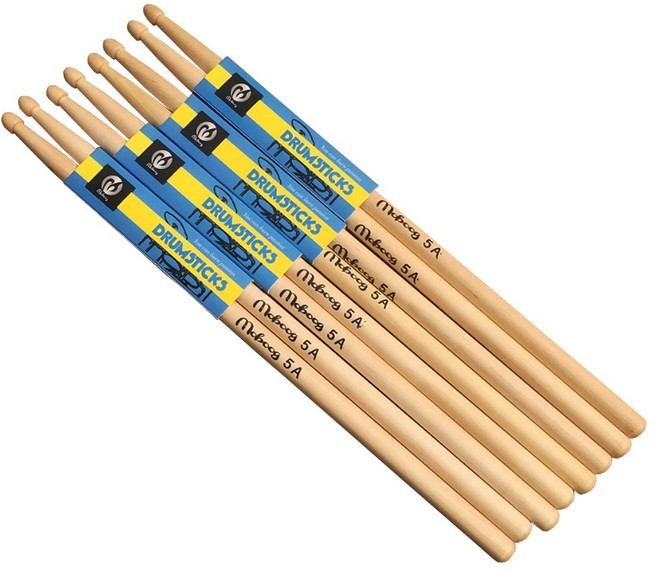 연습용 드럼스틱 단풍나무 메이플 5A 7A, 1개