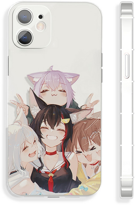 고양이ver 아이폰갤럭시전기종 홀로라이브 이누가미코로네 폰케이스 후부키 오오카미 미오 시라카미 굿즈 케이스 휴대폰 아이폰 갤럭시