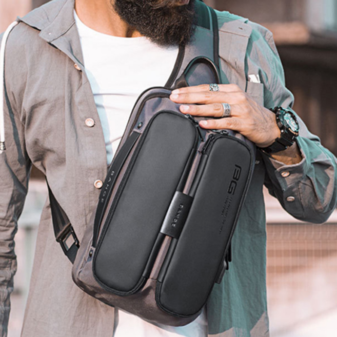 남성 슬링백 메신저백 힙색 여행용 미니 크로스백 캐주얼 출퇴근 가벼운 웨이스트백 B7079