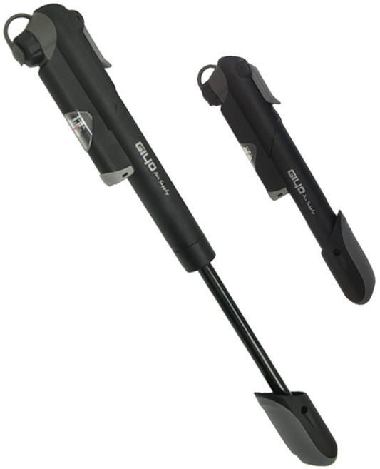 GIYO 隨身型自行車打氣筒(GP-41S) MIT台灣製 美/法嘴皆可用 100psi 附壓力錶, 1個