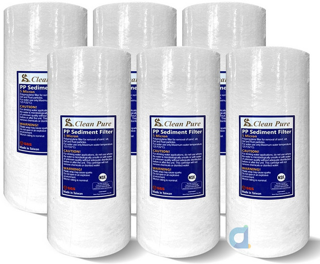CLEAN PURE 10英吋大胖5微米PP濾心 NSF SGS認證 台灣製造 大大淨水, 1個