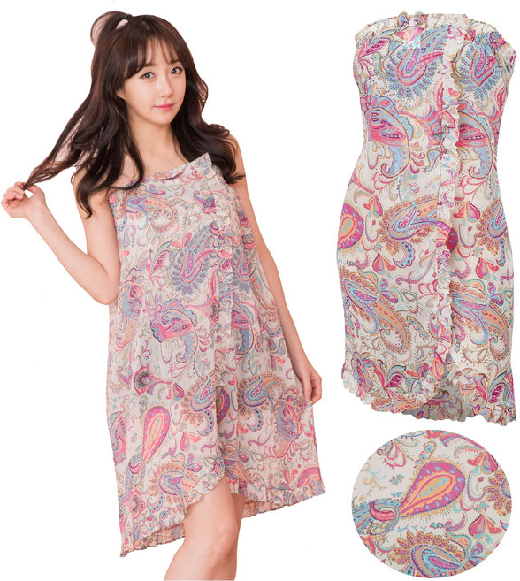 여성 국산 샤워가운 사우나 목욕용품 골프장 골프 웨어 휴스토니[본사], A. 엘레강스, 1개