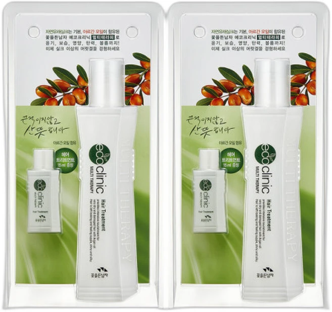 꽃을든남자 에코크리닉 멀티 테라피 헤어 트리트먼트 +, 160ml, 2개 - 쿠팡