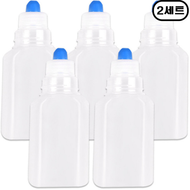해호 투약병 PP재질 반투명 짧은마개 150CC 투약병, 2개, 5p