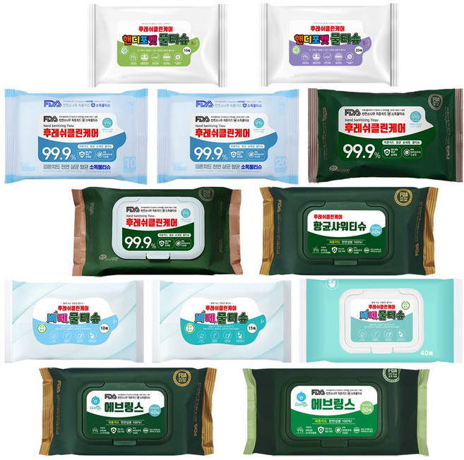 (왕도매) 물티슈 기획전 물티슈 항균물티슈 세정물티슈 비데물티슈, 후레쉬클린케어 핸디포켓 물티슈 10매×330개, 후레쉬클린케어 핸디포켓 물티슈 10매×330개, 10개입