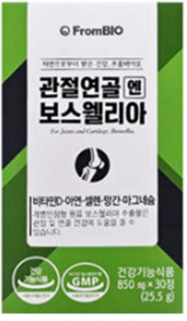프롬바이오 관절연골 엔 보스웰리아 쇼핑백포함, 30정, 2개 - 쿠팡