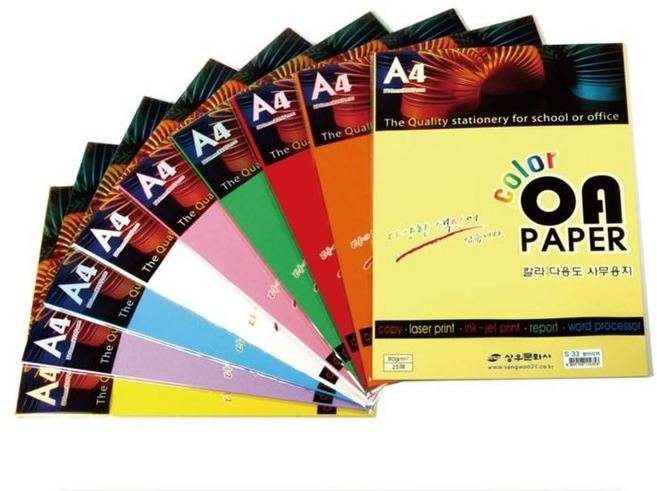 상우문화사 A4 칼라복사용지/칼라OA 80g S시리즈, 25매입, S45 라벤더색