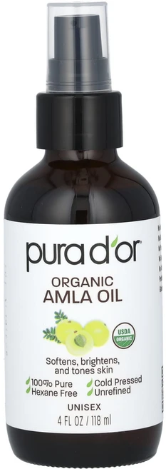 Pura D'or 유기농 암라 오일 118ml(4fl oz), PuraDor유기농암라오일118ml4floz, 1개, 118ml - 쿠팡