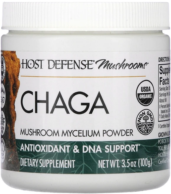 Host Defense 호스트디펜스 차가버섯 균사체 3.5oz 100g 파우더 건강보조식품, Host Defense 호스트디펜스 차가버섯 균사체 3, 1개 - 쿠팡