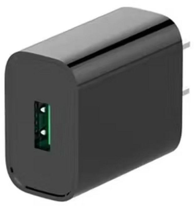快速單口充電頭 USB 豆腐頭 5V2A 適用蘋果/安卓, 經典黑, 1個