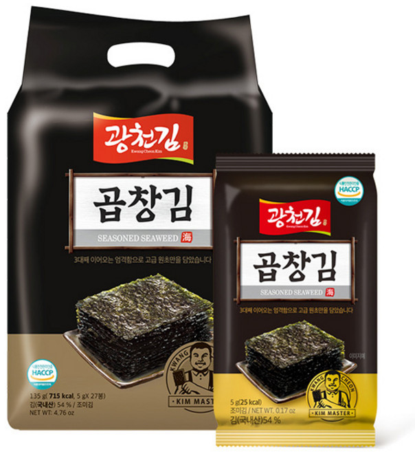 광천김 곱창도시락김, 5g, 27개