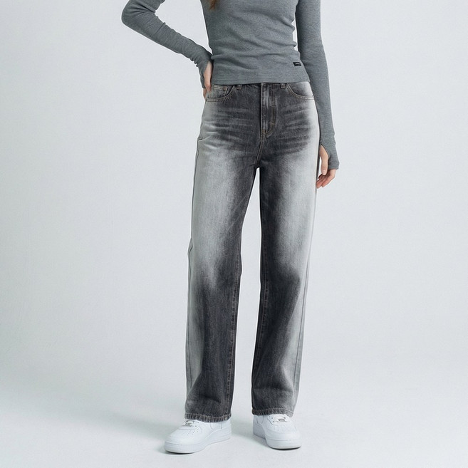 라르고비에 히든밴딩 난스판 워싱 와이드 팬츠 빈티지 청바지 [3단기장]