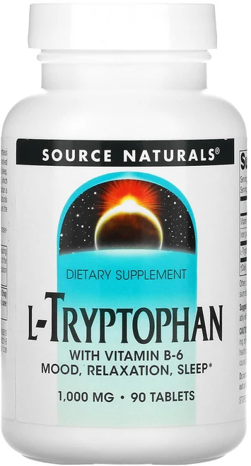 소스네츄럴스 L-트립토판 1000mg 90정, 1g, 1개 - 쿠팡