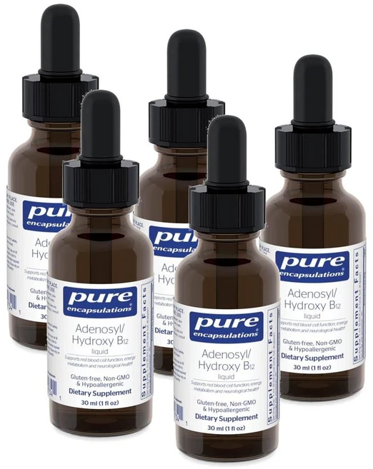 퓨어인캡슐레이션 아데노실 하이드록시 비타민 B12 리퀴드 액상 Pure Encapsulations Adenosyl/Hydroxy B12, 5개, 30ml - 쿠팡