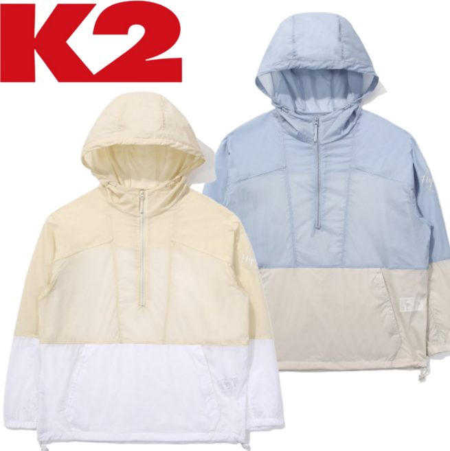 [백화점정품] K2 아노락 바람막이 수지착장 파스텔 스포츠 자켓