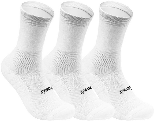 브로니스 러닝 컴프레션 크루 삭스, 화이트, 1세트