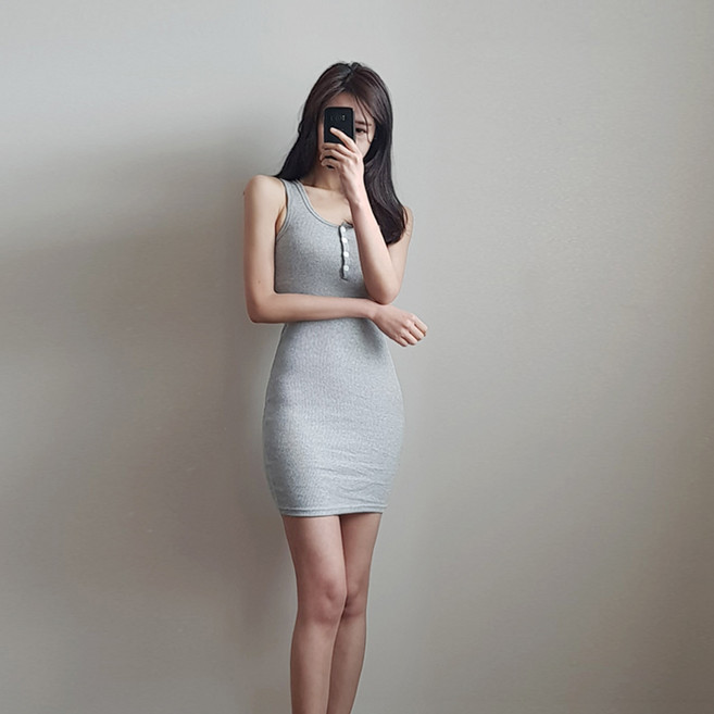 나날샵 단추롱나시)섹시원피스 여름원피스 나시원피스 날씬원피스 나시 커버업 여름신상
