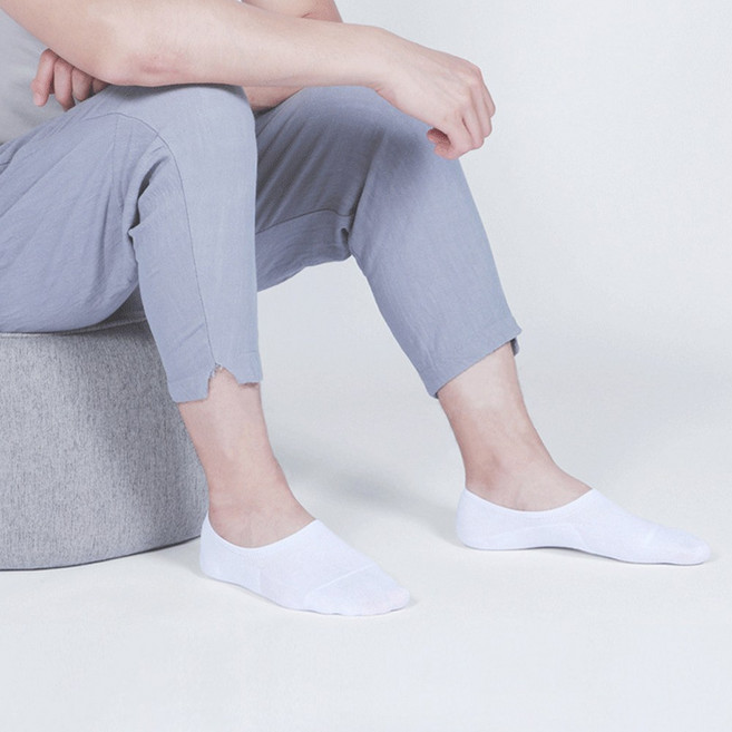 남성 실리콘 벗겨짐 방지 베이직 컬러 단화양말 페이크삭스 10켤레
