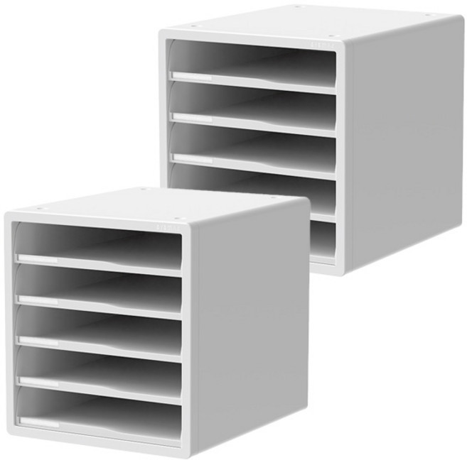 시스맥스 시스템 오픈형 서류함 파일 캐비닛 5단 화이트, 2개