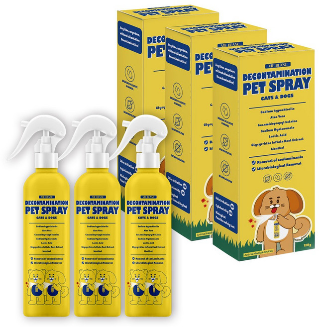 동물용 의료기기 펫 오염스프레이 120ml 3개입, 3개