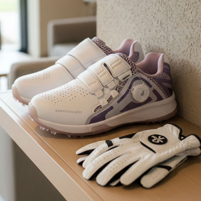 김영주 파크골프 하이브리드 라텍스깔창 원터치다이얼 커플 골프화 KYJ-7117-1