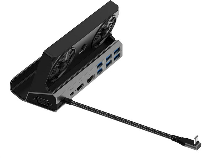스팀 데크용 도킹 스테이션 로그 앨리 HD 4K @ 60Hz RJ45 기가비트 이더넷 PD100와트 C타입 USB 3.0 2.0, 02 11 in 1, 1개