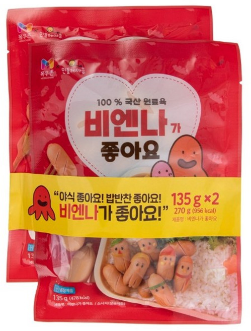 목우촌 비엔나가 좋아요 135g+135g, 270g, 2개