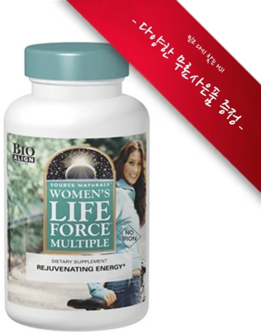 [사은품선택] 소스 네츄럴스 여성용 라이프 포스 멀티플 철분 미 포함 180정 (타블렛) Source Naturals Womens Life Force Multiple 180 tab, 1개 - 쿠팡