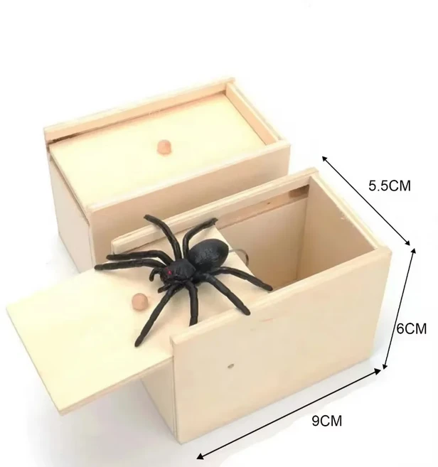 최신 핫 장난감 거미 놀이 공포 상자 캐터펄트 거미 나무 숨겨진 상자 친구 사무실 만우절 장난감, 02 1PCS