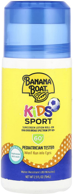 특별한효과 Banana Boat 키즈 스포츠 자외선 차단제 로션 롤온 SPF 60+ 75ml(2.5fl oz) 곧일시품절됩니다, BananaBoat키즈스포츠자외선차단제로션롤온SPF60