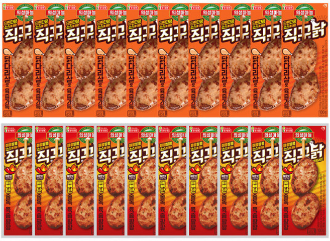 의성마늘 직꾸닭 리얼간장 x+매콤레드, 10개, 100g