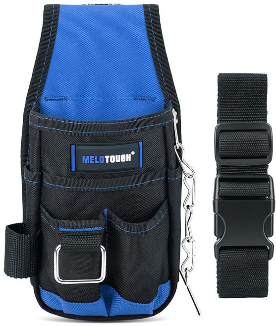 MELOTOUGH 작은 공구 홀더 스냅 클립을 가진 최소한도 일 조직자 공구 주머니 및 칼 홀더 공구집 공구 저장 다용도 펜치 가방, 1개