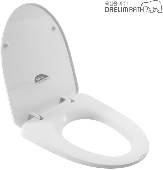 대림바스 TSC-416D 무소음 양변기 시트 커버 뚜껑 하드 특대형, 1개, 화이트