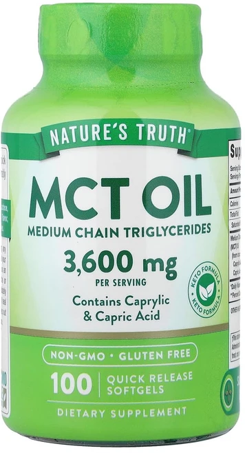 아이허브 Natures Truth 비타민 MCT오일 3600mg 빠른방출 소프트젤 100정, NTH11316, 1개 - 쿠팡
