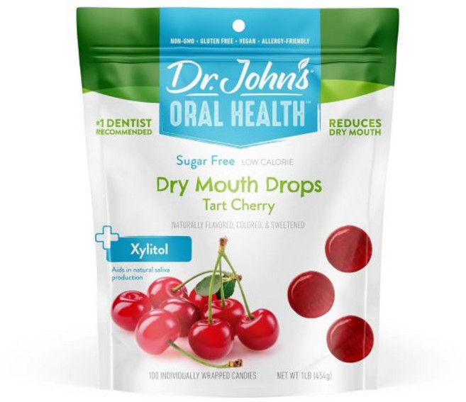 드 존의 구강 건강 무설탕 사탕 건강한 건조증 드롭 저칼로리 간식 케토 친화 하드 캔디 타트 체리 100개입 1파운드, 드 존의 구강 건강 무설탕 사탕 건강한 건조증 드롭 저