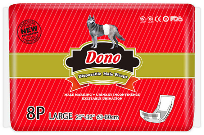 도노 수컷 매너패드 기저귀 L 8p 매너벨트, 대형, 8개입, 1개