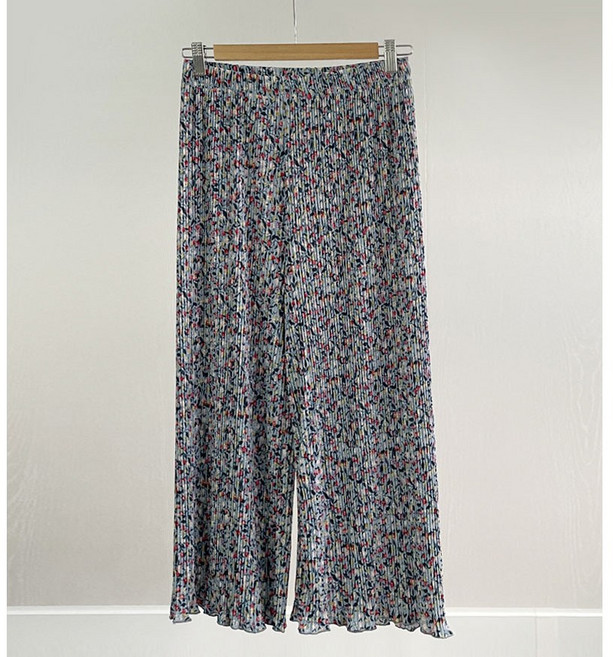 랑스핏 찰랑찰랑 여성 와이드 밴딩 팬츠 냉감소재 플리츠팬츠 촌캉스